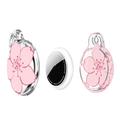 Apple AirTag 1/2 IMD Pattern Case with Metal Buckle - Single Flower
