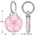 Apple AirTag 1/2 IMD Pattern Case with Metal Buckle - Single Flower