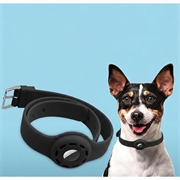 Apple AirTag 1/2 Silicone Collar for Dogs and Cats - Black