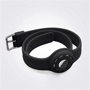 Apple AirTag 1/2 Silicone Collar for Dogs and Cats - Black