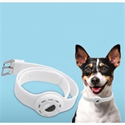 Apple AirTag 1/2 Silicone Collar for Dogs and Cats - White