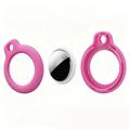 Apple AirTag 1/2 Tech-Protect Rough Keychain Case - Pink