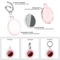 Apple AirTag 1/2 Waterproof Transparent Silicone Case with Keychain - Transparent Black