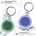 Apple AirTag 1/2 Waterproof Transparent Silicone Case with Keychain - Green