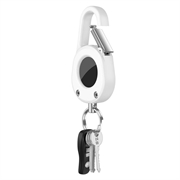 Apple AirTag Clip-And-Go Case with Carabiner - White