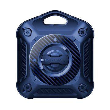 Apple AirTag IP67 Waterproof Case w. Keyring - Dark Blue