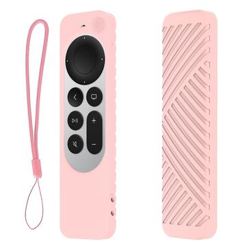 Apple TV 4K Siri Remote (3rd Gen.) Protective Silicone Case with Lanyard - Pink