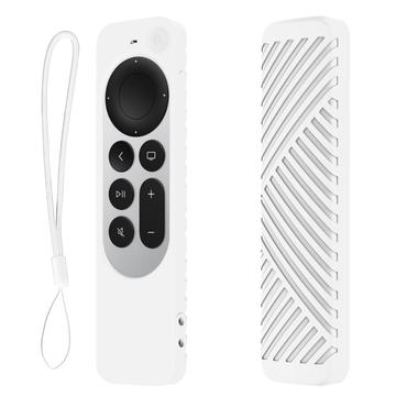 Apple TV 4K Siri Remote (3rd Gen.) Protective Silicone Case with Lanyard - White