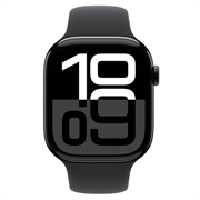 Apple Watch 10 GPS MWWQ3QN/A - Aluminum, Black Sport Band, M/L, 46mm - Jet Black