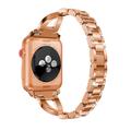 Apple Watch (38/40/SE/41/42mm) Diamond Steel Women Watch Strap - Rose Gold