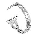 Apple Watch (38/40/SE/41/42mm) Diamond Steel Women Watch Strap - Silver