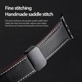 Apple Watch (38/40/SE/41/42mm) Dux Ducis YA M-Buckle Genuine Leather Strap - Black