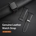 Apple Watch (38/40/SE/41/42mm) Dux Ducis YA M-Buckle Genuine Leather Strap - Black
