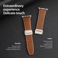 Apple Watch (38/40/SE/41/42mm) Dux Ducis YA M-Buckle Genuine Leather Strap - Brown
