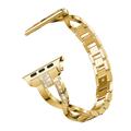 Apple Watch (42/44/SE/45/46/49mm) Diamond Steel Women Watch Strap - Gold