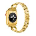 Apple Watch (42/44/SE/45/46/49mm) Diamond Steel Women Watch Strap - Gold