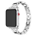 Apple Watch (42/44/SE/45/46/49mm) Diamond Steel Women Watch Strap - Silver