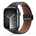 Apple Watch (42/44/SE/45/46/49mm) Dux Ducis YA M-Buckle Genuine Leather Strap - Black