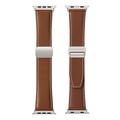 Apple Watch (42/44/SE/45/46/49mm) Dux Ducis YA M-Buckle Genuine Leather Strap - Brown