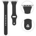 Apple Watch 7/SE/6/5/4/3/2/1 Premium Leather Strap - 45mm/44mm/42mm - Black