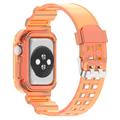 Apple Watch Series 11/10 Replacement Silicone Strap with Integrated Frame - 42mm - Transparent Orange