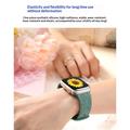Apple Watch Series 11/10/9/8/SE 3/SE (2022)/7/SE/6/5/4/3/2/1 Floral Engraved Silicone Strap - 42mm/41mm/40mm/38mm - Sea Green
