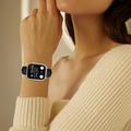 Apple Watch Series 11/10/9/8/SE 3/SE (2022)/7/SE/6/5/4/3/2/1 Thin Leather Strap - 42mm/41mm/40mm/38mm - Black