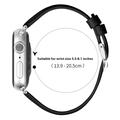 Apple Watch Series 11/10/9/8/SE 3/SE (2022)/7/SE/6/5/4/3/2/1 Thin Leather Strap - 42mm/41mm/40mm/38mm - Black