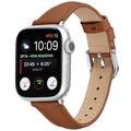 Apple Watch Series 11/10/9/8/SE 3/SE (2022)/7/SE/6/5/4/3/2/1 Thin Leather Strap - 42mm/41mm/40mm/38mm - Brown