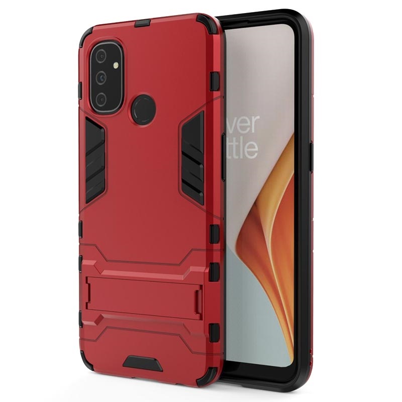 Full Body Kickstand Case For OnePlus Nord N10 5G & N100 - With Tempered Glass Screen Protector (NageBee Brand)