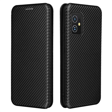 Asus Zenfone 8 Flip Case - Carbon Fiber - Black