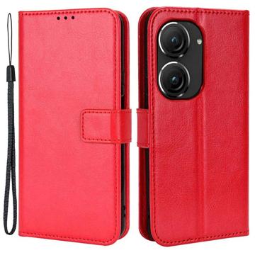 Asus Zenfone 9 Wallet Case with Stand Feature - Red