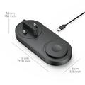 B-33 3-in-1 Wireless Charging Station with USB-C Plugs - 15W - Black