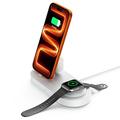 B-33 3-in-1 Wireless Charging Station with USB-C Plugs - 15W - White