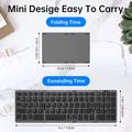 B089 Foldable Wireless Keyboard with Numbers Area - 81 Keys - Grey