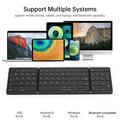 B089 Foldable Wireless Keyboard with Numbers Area - 81 Keys - Grey