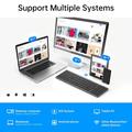 B089 Foldable Wireless Keyboard with Numbers Area - 81 Keys - Grey