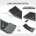 B089 Foldable Wireless Keyboard with Numbers Area - 81 Keys - Grey