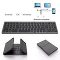 B089 Foldable Wireless Keyboard with Numbers Area - 81 Keys - Grey