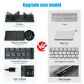 B089 Foldable Wireless Keyboard with Numbers Area - 81 Keys - Silver