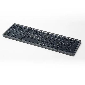 B089 Foldable Wireless Keyboard with Touchpad - 81 Keys - Grey
