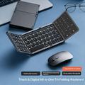 B089 ST Ultra-Thin Tri-Fold Bluetooth Keyboard with Smart Trackpad - Black