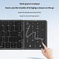 B089 ST Ultra-Thin Tri-Fold Bluetooth Keyboard with Smart Trackpad - Black