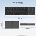B089 ST Ultra-Thin Tri-Fold Bluetooth Keyboard with Smart Trackpad - Black