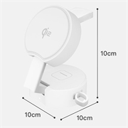 B30 3-in-1 Foldable Magnetic Fast Wireless Charger Qi2 15W - White