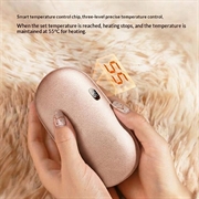 B8 10000mAh Rechargeable Hand Warmer with Digital Display - Pink