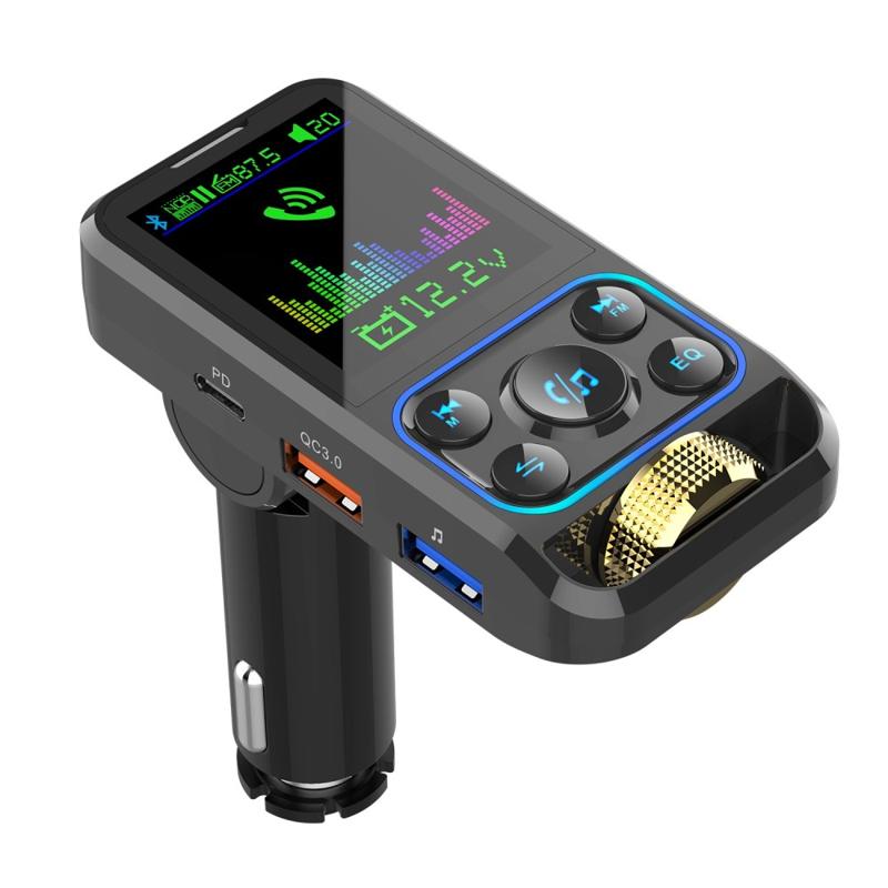 Bluetooth 5.0 Car FM Transmitter With QC3.0 & PD Fast Charging, LED - View #7