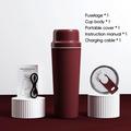 BDL-009 2-in-1 Cordless Portable Juicer / Blender - 650ml - Wine Red