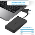 BENFEI 2.5" SATA SSD Drive Housing - USB-C/USB-A, UASP & SATA III Support - Black