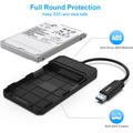 BENFEI 2.5" SATA SSD Drive Housing - USB-C/USB-A, UASP & SATA III Support - Black